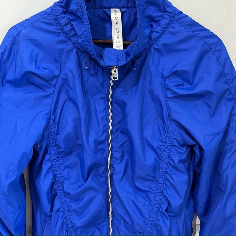 Lorna Jane active blue jacket zipper closure elastic cuffs and waist size M - Picture 4 of 12